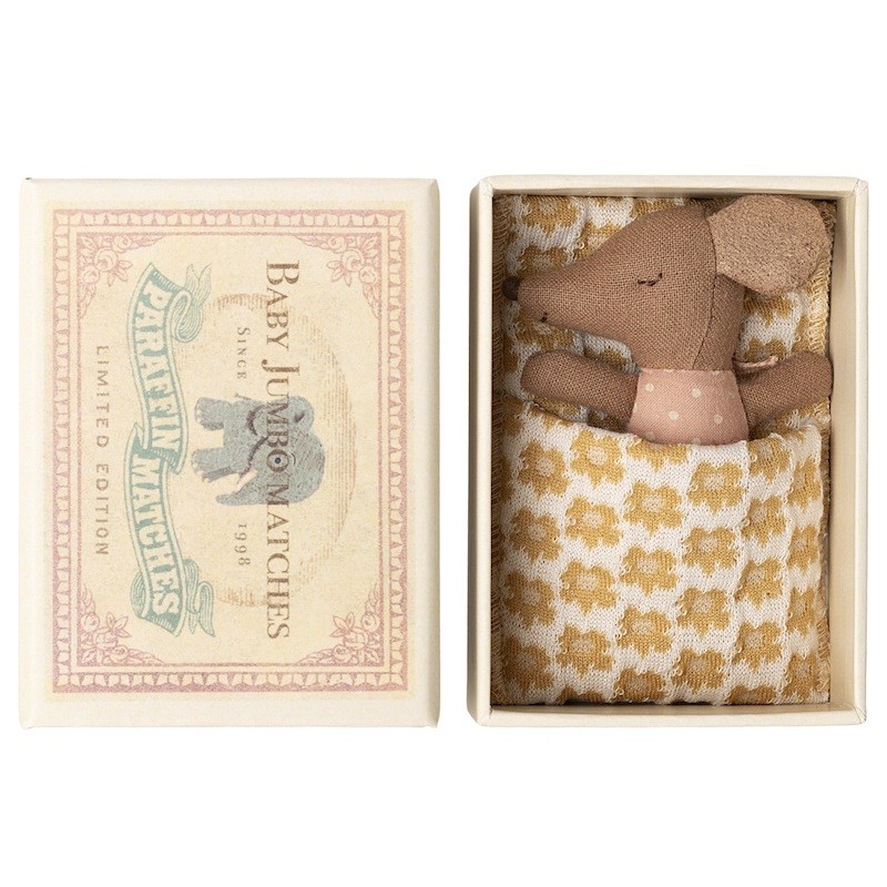 Souris bébé dans sa boite - Rose