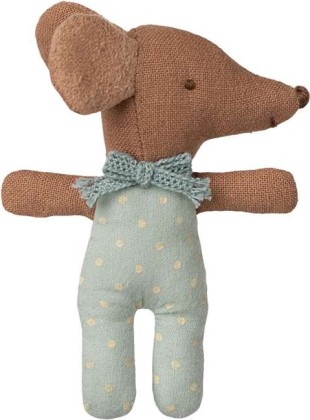 Souris bébé dans sa boite - Bleu