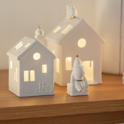 Photophore maison - Père Noël dans la cheminée