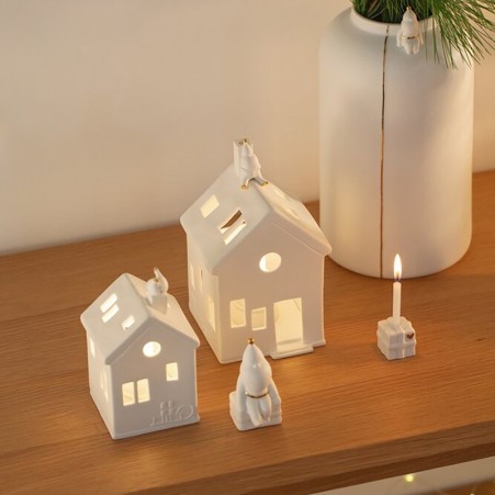 Photophore maison - Père Noël assis