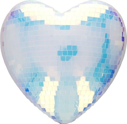 Coeur à facettes iridescent - 25 cm