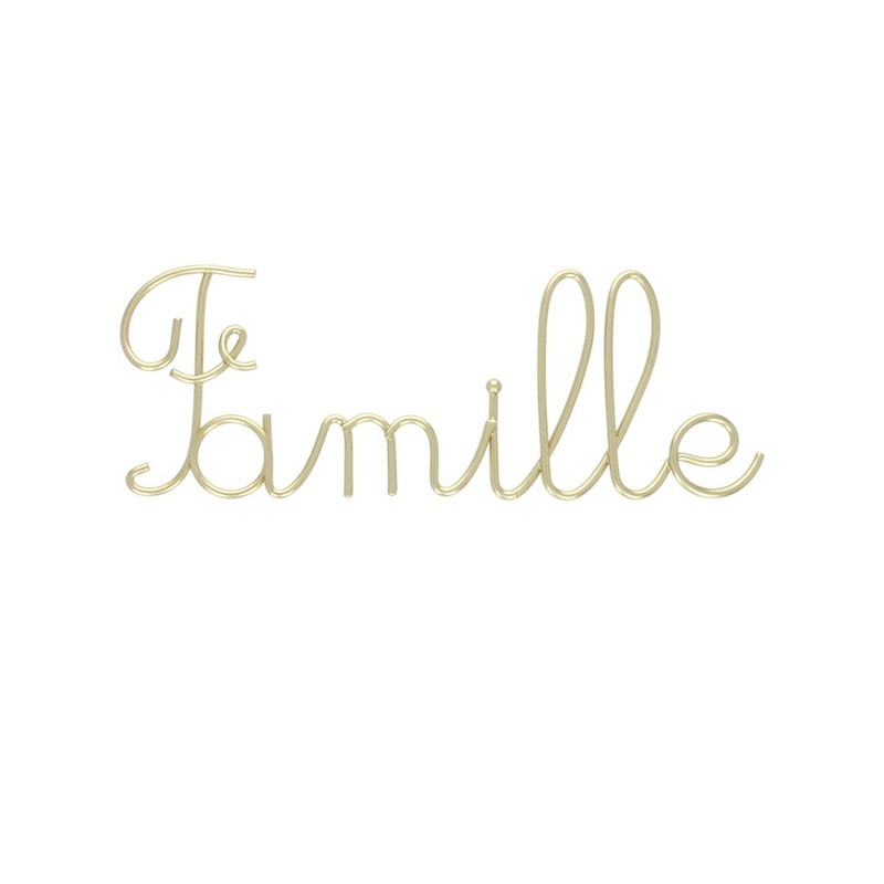 Mot en métal doré - Bonheur