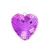 Coeur à facettes rose - 8 cm