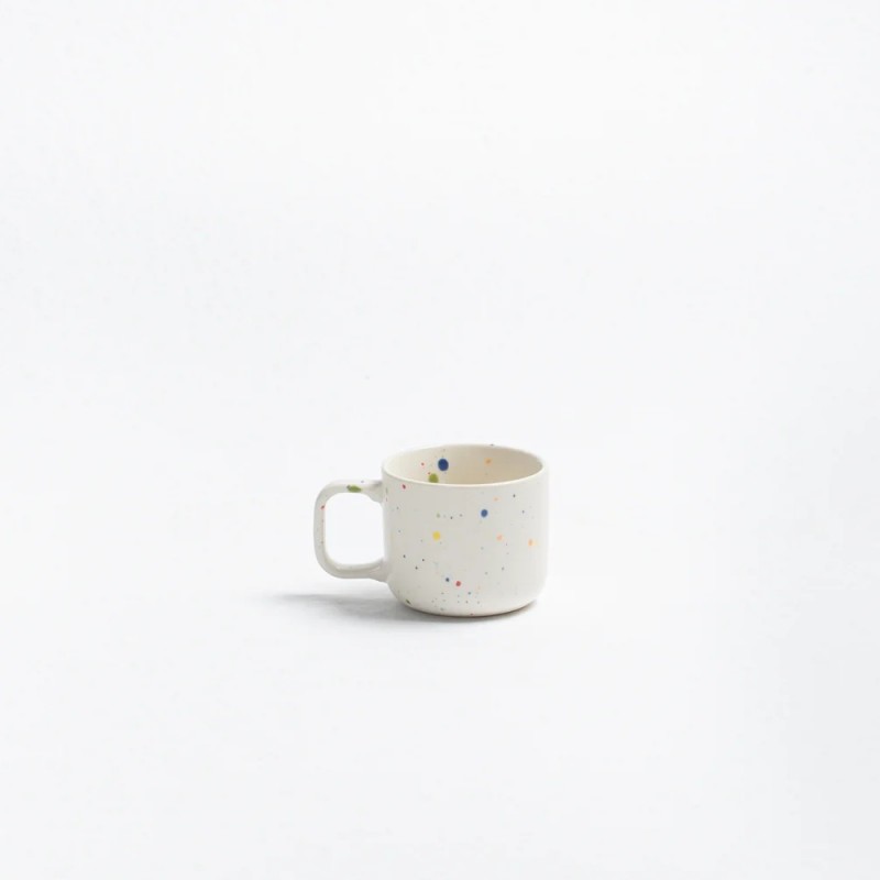 Tasse 60ml - Blanc moucheté