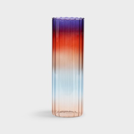 Vase coloris dégradés - Violet/terracotta