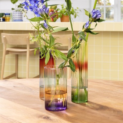 Vase coloris dégradés - Violet/terracotta