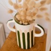 Vase anses - Rayures Vert