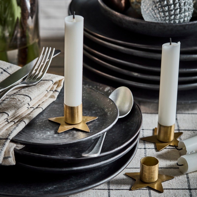 Bougeoir en laiton - Etoile