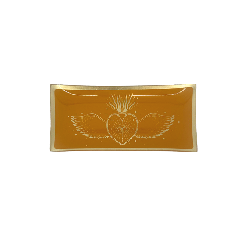 Plateau rectangulaire ex-voto - Orange