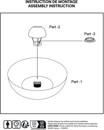Grande lampe cloche - Brun