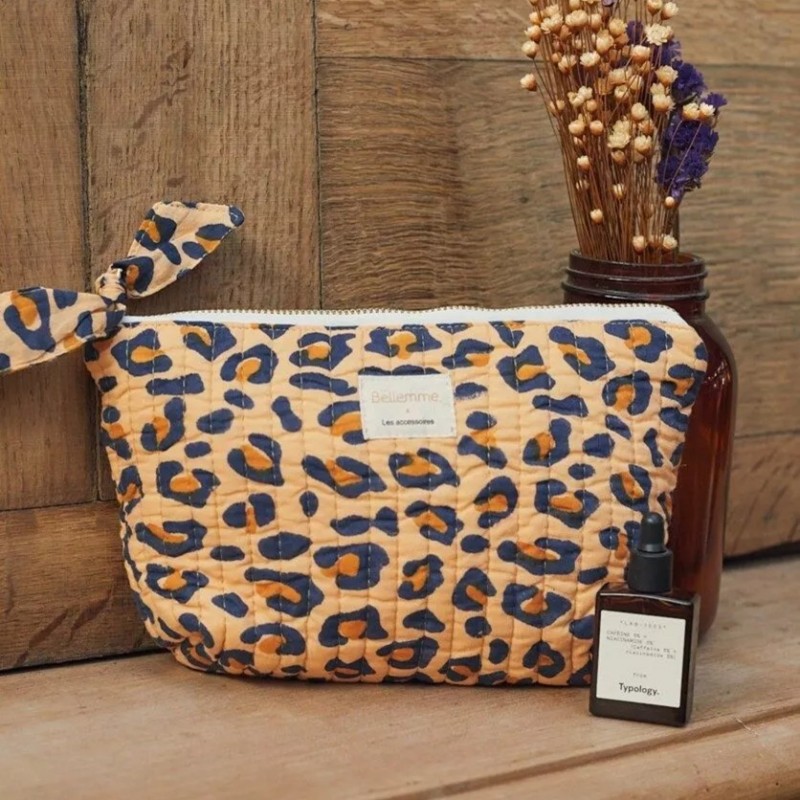 Trousse maquillage - Leopard camel