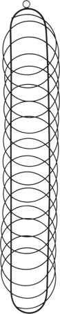 Porte cartes "boucles" - Métal noir