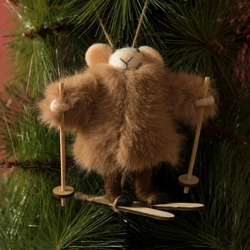 Décoration de Noël - Souris skieur
