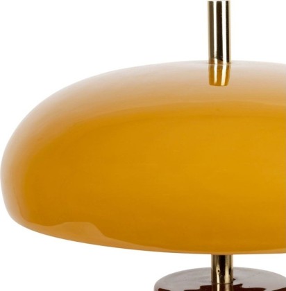 Lampe à poser - Brun et moutarde