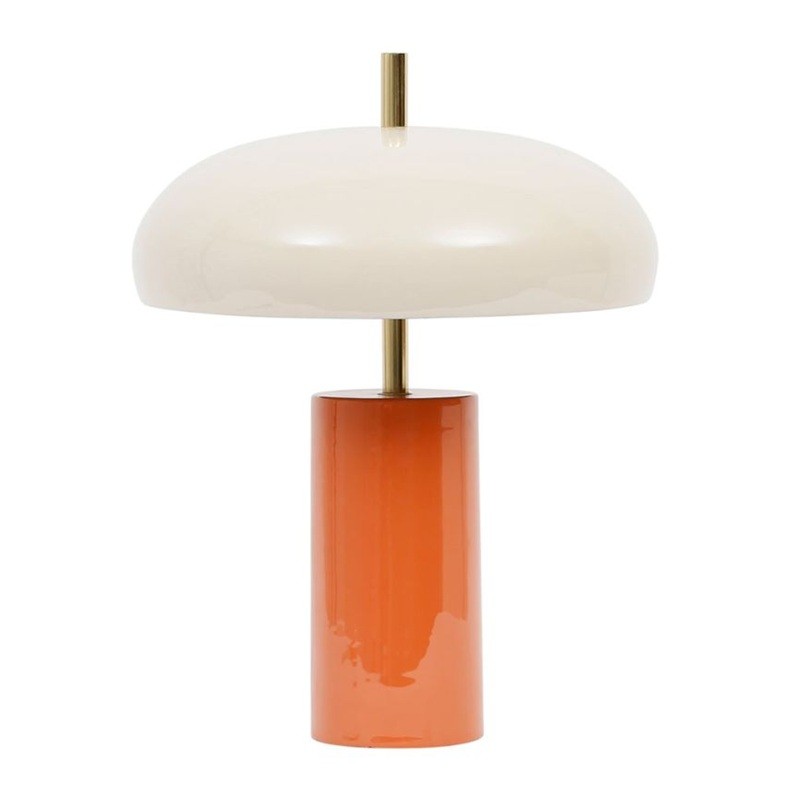 Lampe à poser - Orange et écru