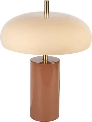 Lampe à poser - Terracotta et beige