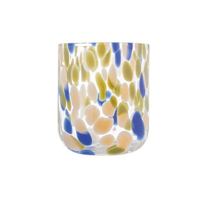 Verre moucheté Bleu- Maison Saudade