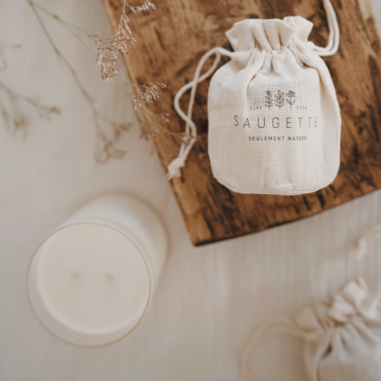 Bougie parfumée-Première neige-Saugette