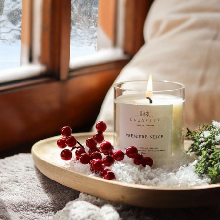 Bougie parfumée-Première neige-Saugette