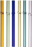 Set de 6 pailles en verre borosilicate