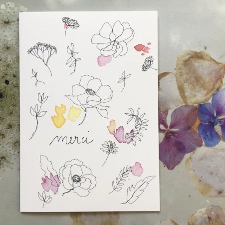 Carte double - Merci Eglantine