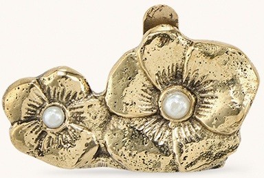 Porte-cartes fleurs en laiton recyclé