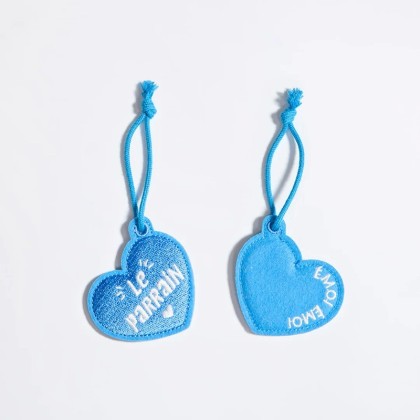 Porte-clés Le parrain - Coeur bleu - Emoi emoi