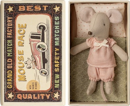 Souris petite soeur - Pyjama à carreaux - Maileg