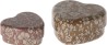 Set de 2 boîtes Coeur - Ocre et vieux rose - Maileg