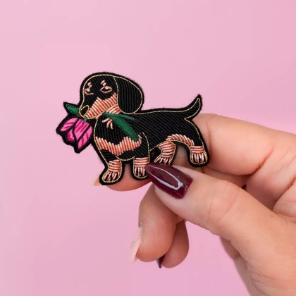 Broche - Teckel - Malicieuse
