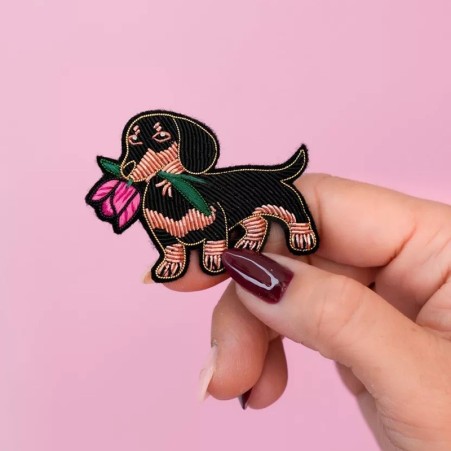 Broche - Teckel - Malicieuse