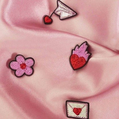 Broche-Fleur rose-Malicieuse