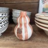 Casa Cubista- Petit vase rayé - terracotta