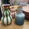 Casa Cubista- Petit vase rayé - vert
