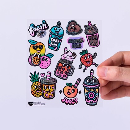 Stickers Bubble Tea - Autocollants gourmands et rigolos