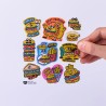 Stickers Burger - Autocollants fast foods gourmands