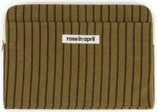Housse d'ordinateur Octave - Tennis Olive - Rose in april
