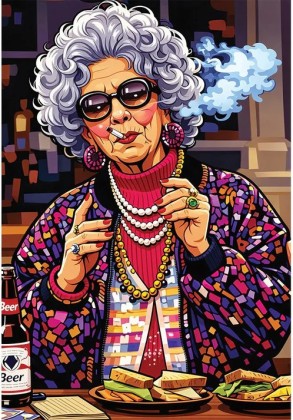 Puzzle 1000 pièces  - Grand-Mère Yetta - Marie-Chantal