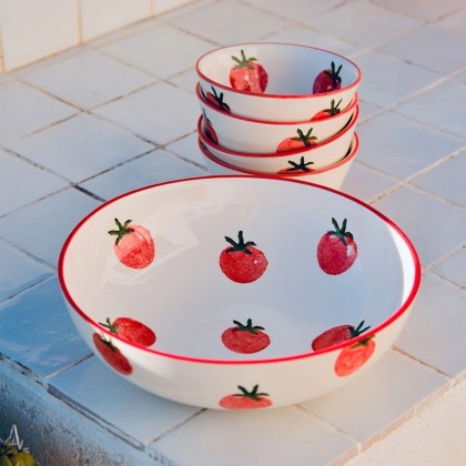 Saladier en céramique - Tomate - Oustao