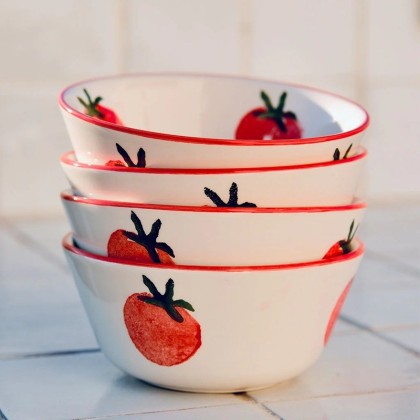 Bol en céramique - Tomate - Oustao