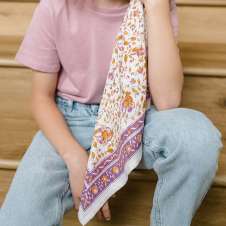 Petit foulard - Folk Story Petale I Bindi Atelier