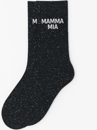 Chaussettes à Paillettes Noires - Mamma Mia