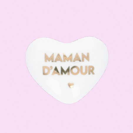 Coeur en céramique - Maman