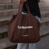 Cabas XXL Léopard marron ,La Mamma - Mon petit léon