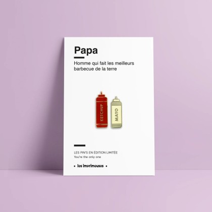 Pins Papa - Ketchup & Mayo - Les imprimeuses
