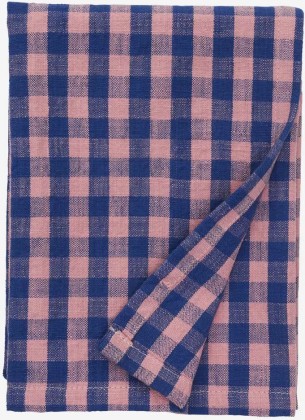Torchon - Vichy bleu et rose - Madam Stoltz - Nantes
