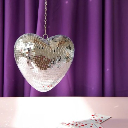 Coeur disco à suspendre