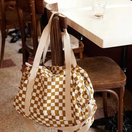 Sac week-end Raphael - Damier caramel