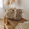 Sac week-end Raphael Rose in April - Imprimé damier caramel