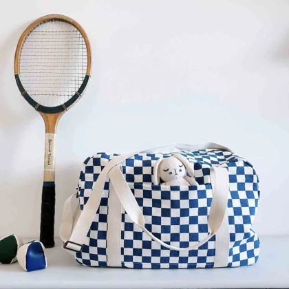Sac week-end Raphael Rose in April - Imprimé damier navy